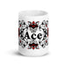 Ace Exclusive Name Art Piece Home Office Work Coffee Mug Mexican Spanish Pride Gift Cup One-Of-A-Kind Calligraphy White Glossy Mug | A25 Mexicada