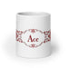 Ace Exclusive Name Art Piece Home Office Work Coffee Mug Mexican Spanish Pride Gift Cup One - Of - A - Kind Calligraphy White Glossy Mug | A26 - Mexicada