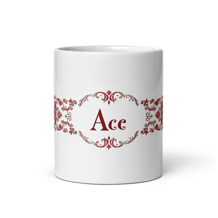 Ace Exclusive Name Art Piece Home Office Work Coffee Mug Mexican Spanish Pride Gift Cup One - Of - A - Kind Calligraphy White Glossy Mug | A26 - Mexicada