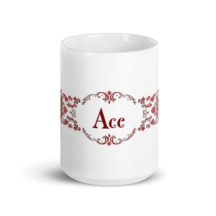 Ace Exclusive Name Art Piece Home Office Work Coffee Mug Mexican Spanish Pride Gift Cup One-Of-A-Kind Calligraphy White Glossy Mug | A26 Mexicada