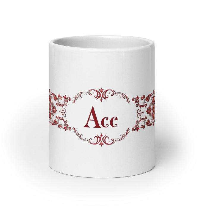 Ace Exclusive Name Art Piece Home Office Work Coffee Mug Mexican Spanish Pride Gift Cup One-Of-A-Kind Calligraphy White Glossy Mug | A26 Mexicada