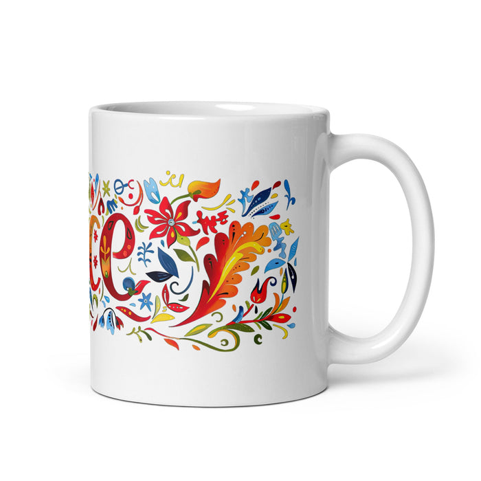 Ace Exclusive Name Art Piece Home Office Work Coffee Mug Mexican Spanish Pride Gift Cup One - Of - A - Kind Calligraphy White Glossy Mug | A27 - Mexicada