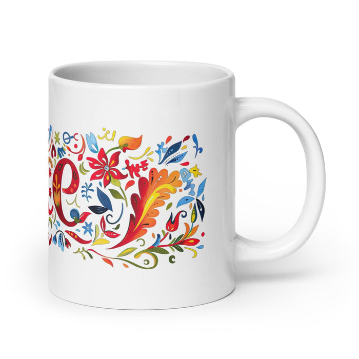 Ace Exclusive Name Art Piece Home Office Work Coffee Mug Mexican Spanish Pride Gift Cup One-Of-A-Kind Calligraphy White Glossy Mug | A27 Mexicada 20 oz