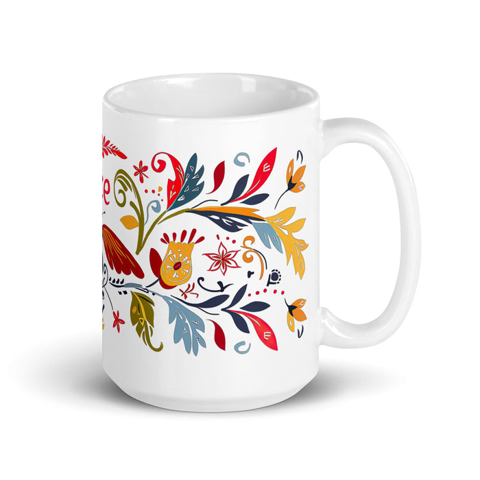 Ace Exclusive Name Art Piece Home Office Work Coffee Mug Mexican Spanish Pride Gift Cup One - Of - A - Kind Calligraphy White Glossy Mug | A3 - Mexicada