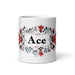 Ace Exclusive Name Art Piece Home Office Work Coffee Mug Mexican Spanish Pride Gift Cup One - Of - A - Kind Calligraphy White Glossy Mug | A4 - Mexicada