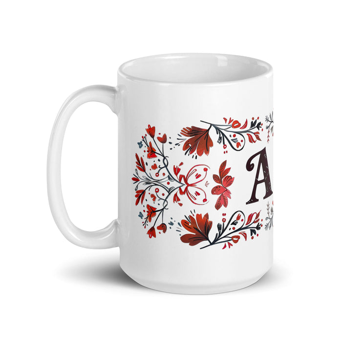 Ace Exclusive Name Art Piece Home Office Work Coffee Mug Mexican Spanish Pride Gift Cup One - Of - A - Kind Calligraphy White Glossy Mug | A7 - Mexicada