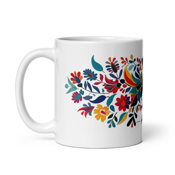 Adalberto Exclusive Name Art Piece Home Office Work Coffee Mug Mexican Spanish Pride Gift Cup One - Of - A - Kind Calligraphy White Glossy Mug | A2 - Mexicada