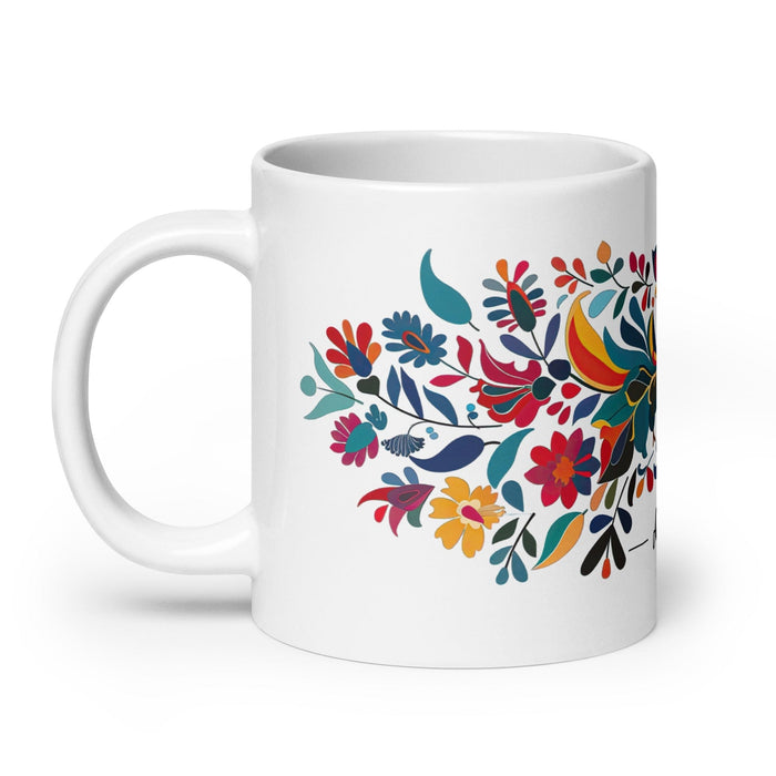 Adalberto Exclusive Name Art Piece Home Office Work Coffee Mug Mexican Spanish Pride Gift Cup One-Of-A-Kind Calligraphy White Glossy Mug | A2 Mexicada