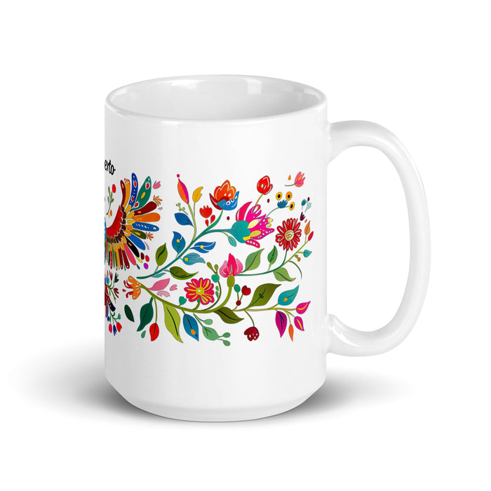 Adalberto Exclusive Name Art Piece Home Office Work Coffee Mug Mexican Spanish Pride Gift Cup One - Of - A - Kind Calligraphy White Glossy Mug | A3 - Mexicada