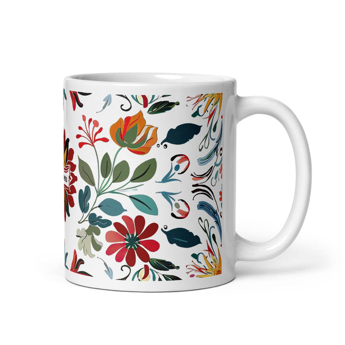 Adalberto Exclusive Name Art Piece Home Office Work Coffee Mug Mexican Spanish Pride Gift Cup One-Of-A-Kind Calligraphy White Glossy Mug | A4 Mexicada 11 oz