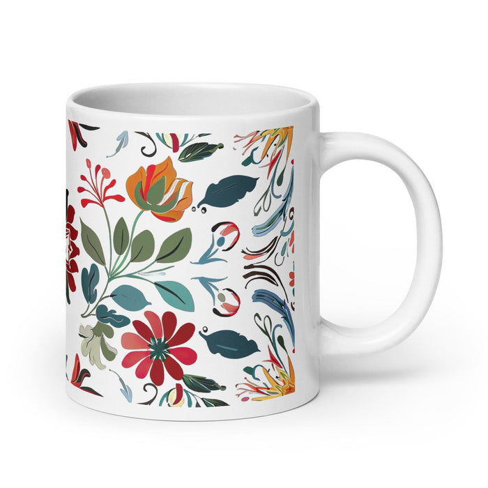 Adalberto Exclusive Name Art Piece Home Office Work Coffee Mug Mexican Spanish Pride Gift Cup One-Of-A-Kind Calligraphy White Glossy Mug | A4 Mexicada 20 oz