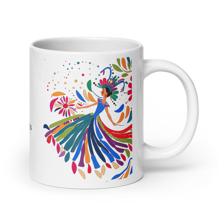 Adalberto Exclusive Name Art Piece Home Office Work Coffee Mug Mexican Spanish Pride Gift Cup One - Of - A - Kind Calligraphy White Glossy Mug | A6 - Mexicada