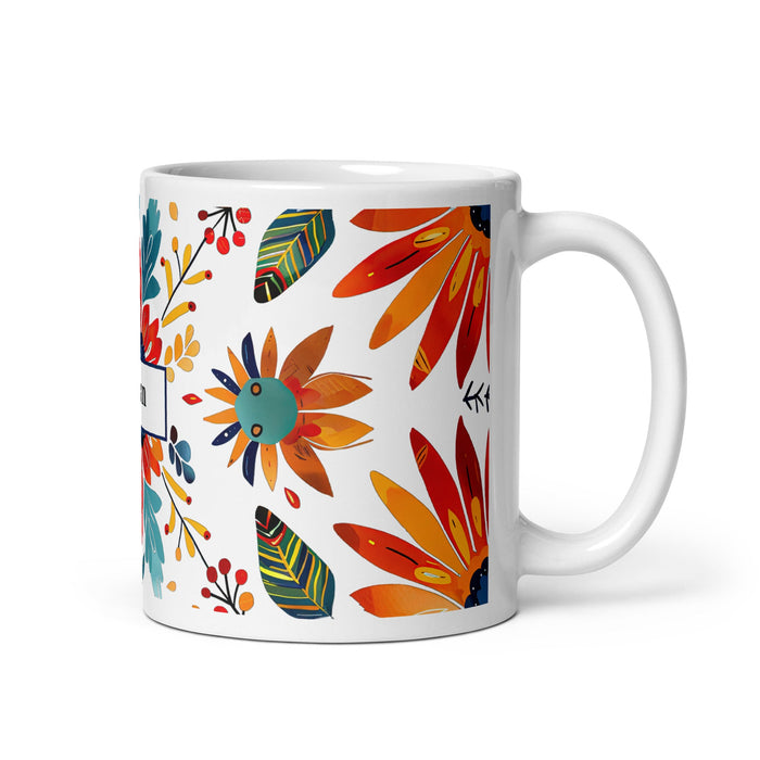 Adán Exclusive Name Art Piece Home Office Work Coffee Mug Mexican Spanish Pride Gift Cup One - Of - A - Kind Calligraphy White Glossy Mug | A1 - Mexicada