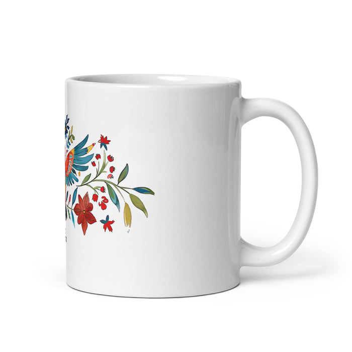 Adán Exclusive Name Art Piece Home Office Work Coffee Mug Mexican Spanish Pride Gift Cup One - Of - A - Kind Calligraphy White Glossy Mug | A10 - Mexicada