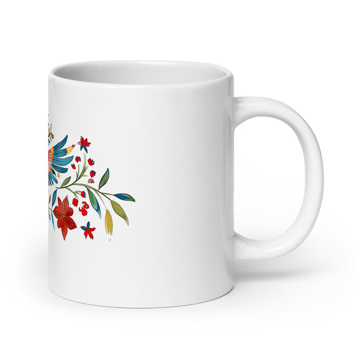 Adán Exclusive Name Art Piece Home Office Work Coffee Mug Mexican Spanish Pride Gift Cup One - Of - A - Kind Calligraphy White Glossy Mug | A10 - Mexicada