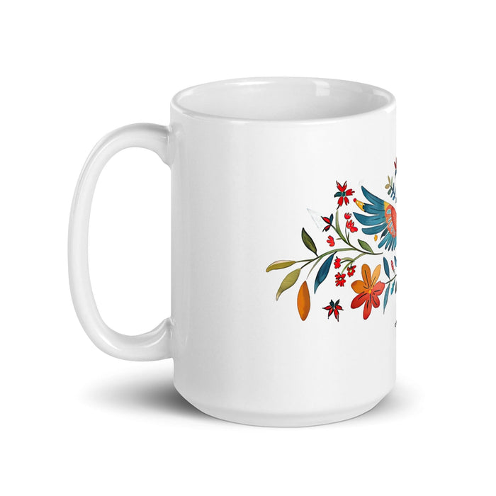 Adán Exclusive Name Art Piece Home Office Work Coffee Mug Mexican Spanish Pride Gift Cup One-Of-A-Kind Calligraphy White Glossy Mug | A10 Mexicada