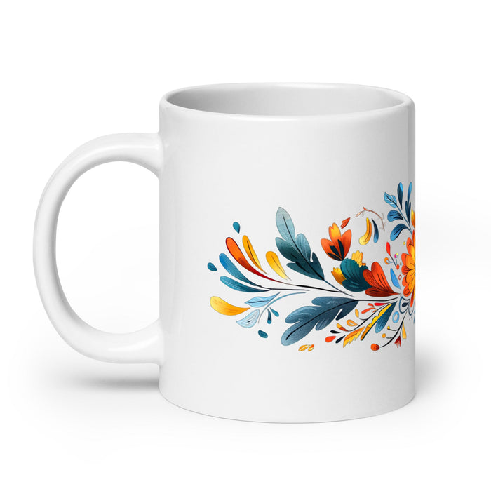 Adán Exclusive Name Art Piece Home Office Work Coffee Mug Mexican Spanish Pride Gift Cup One - Of - A - Kind Calligraphy White Glossy Mug | A11 - Mexicada