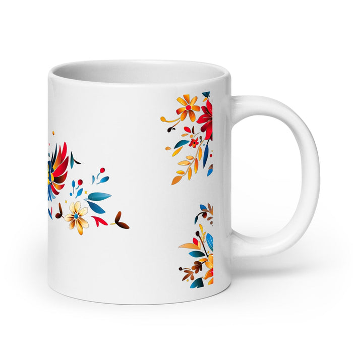 Adán Exclusive Name Art Piece Home Office Work Coffee Mug Mexican Spanish Pride Gift Cup One-Of-A-Kind Calligraphy White Glossy Mug | A12 Mexicada 20 oz