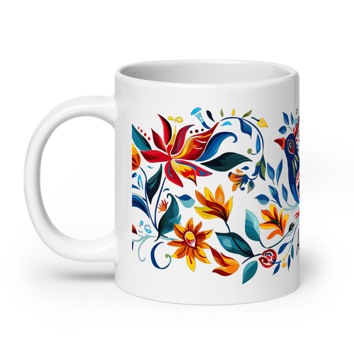 Adán Exclusive Name Art Piece Home Office Work Coffee Mug Mexican Spanish Pride Gift Cup One - Of - A - Kind Calligraphy White Glossy Mug | A14 - Mexicada