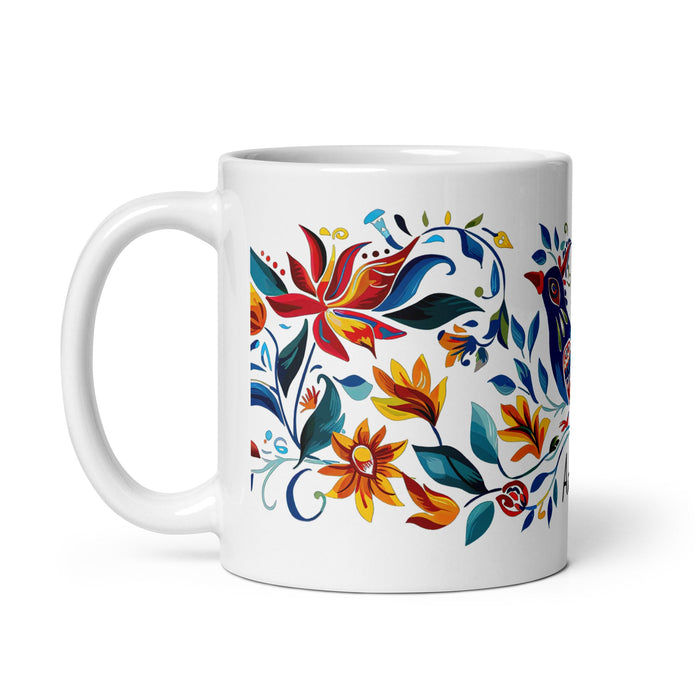 Adán Exclusive Name Art Piece Home Office Work Coffee Mug Mexican Spanish Pride Gift Cup One - Of - A - Kind Calligraphy White Glossy Mug | A14 - Mexicada