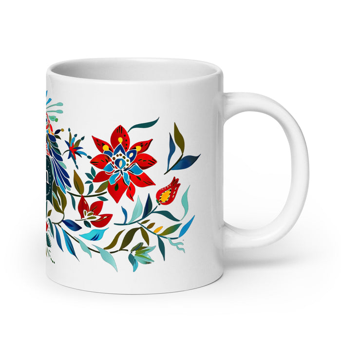 Adán Exclusive Name Art Piece Home Office Work Coffee Mug Mexican Spanish Pride Gift Cup One - Of - A - Kind Calligraphy White Glossy Mug | A15 - Mexicada