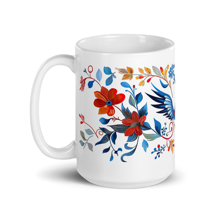 Adán Exclusive Name Art Piece Home Office Work Coffee Mug Mexican Spanish Pride Gift Cup One - Of - A - Kind Calligraphy White Glossy Mug | A16 - Mexicada