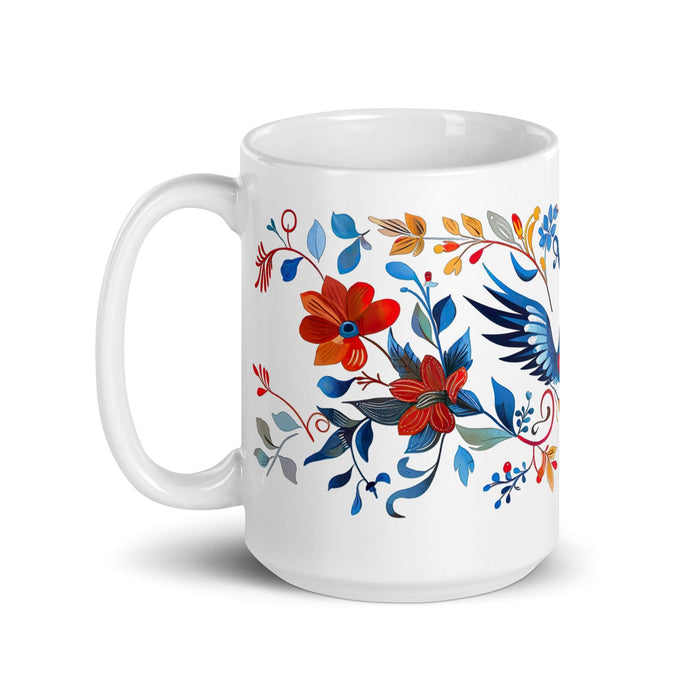 Adán Exclusive Name Art Piece Home Office Work Coffee Mug Mexican Spanish Pride Gift Cup One-Of-A-Kind Calligraphy White Glossy Mug | A16 Mexicada