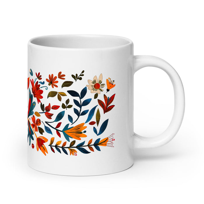 Adán Exclusive Name Art Piece Home Office Work Coffee Mug Mexican Spanish Pride Gift Cup One - Of - A - Kind Calligraphy White Glossy Mug | A18 - Mexicada