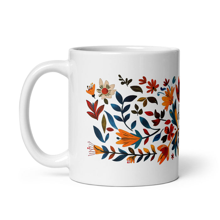 Adán Exclusive Name Art Piece Home Office Work Coffee Mug Mexican Spanish Pride Gift Cup One - Of - A - Kind Calligraphy White Glossy Mug | A18 - Mexicada