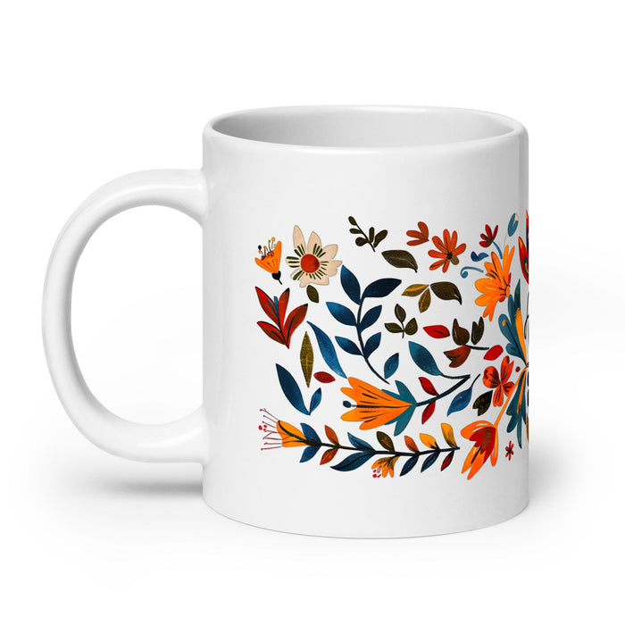 Adán Exclusive Name Art Piece Home Office Work Coffee Mug Mexican Spanish Pride Gift Cup One - Of - A - Kind Calligraphy White Glossy Mug | A18 - Mexicada