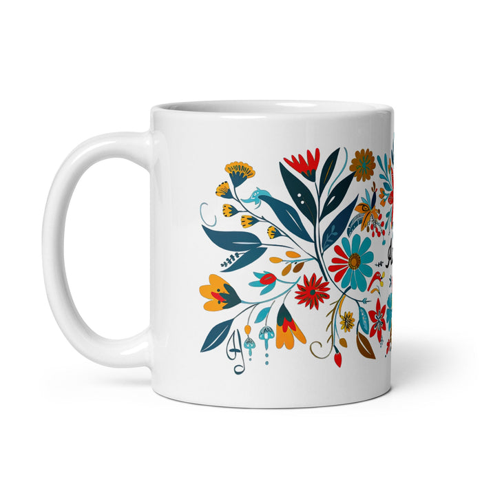 Adán Exclusive Name Art Piece Home Office Work Coffee Mug Mexican Spanish Pride Gift Cup One - Of - A - Kind Calligraphy White Glossy Mug | A19 - Mexicada