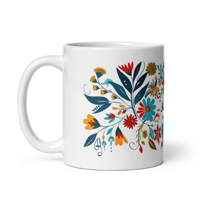 Adán Exclusive Name Art Piece Home Office Work Coffee Mug Mexican Spanish Pride Gift Cup One-Of-A-Kind Calligraphy White Glossy Mug | A19 Mexicada