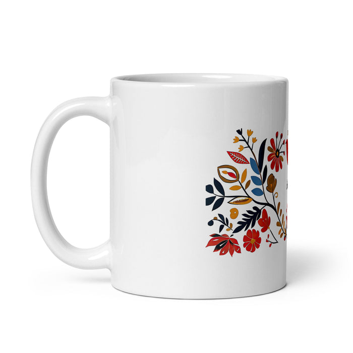 Adán Exclusive Name Art Piece Home Office Work Coffee Mug Mexican Spanish Pride Gift Cup One - Of - A - Kind Calligraphy White Glossy Mug | A2 - Mexicada