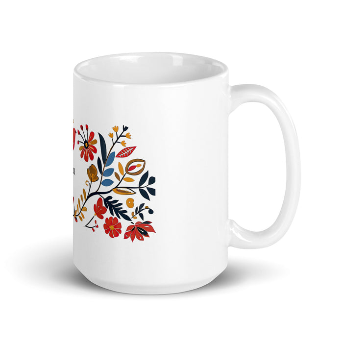 Adán Exclusive Name Art Piece Home Office Work Coffee Mug Mexican Spanish Pride Gift Cup One - Of - A - Kind Calligraphy White Glossy Mug | A2 - Mexicada