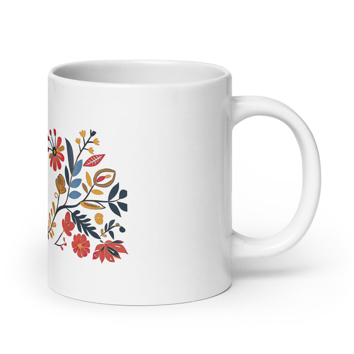 Adán Exclusive Name Art Piece Home Office Work Coffee Mug Mexican Spanish Pride Gift Cup One - Of - A - Kind Calligraphy White Glossy Mug | A2 - Mexicada