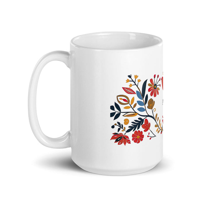 Adán Exclusive Name Art Piece Home Office Work Coffee Mug Mexican Spanish Pride Gift Cup One - Of - A - Kind Calligraphy White Glossy Mug | A2 - Mexicada