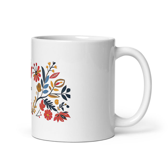 Adán Exclusive Name Art Piece Home Office Work Coffee Mug Mexican Spanish Pride Gift Cup One - Of - A - Kind Calligraphy White Glossy Mug | A2 - Mexicada