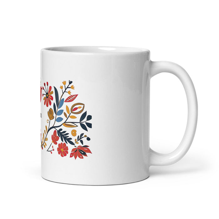 Adán Exclusive Name Art Piece Home Office Work Coffee Mug Mexican Spanish Pride Gift Cup One-Of-A-Kind Calligraphy White Glossy Mug | A2 Mexicada 11 oz