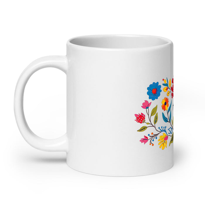 Adán Exclusive Name Art Piece Home Office Work Coffee Mug Mexican Spanish Pride Gift Cup One - Of - A - Kind Calligraphy White Glossy Mug | A20 - Mexicada