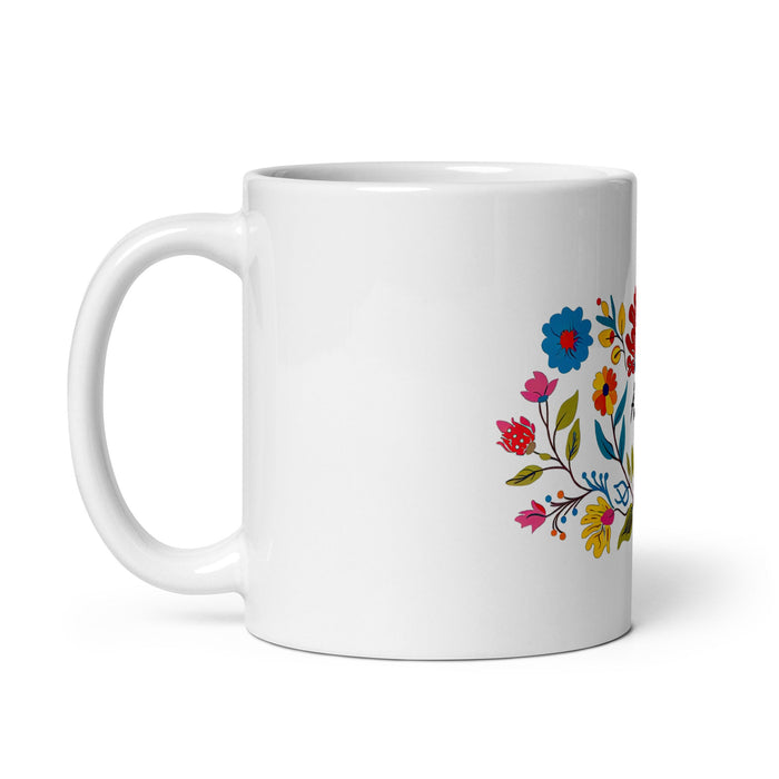 Adán Exclusive Name Art Piece Home Office Work Coffee Mug Mexican Spanish Pride Gift Cup One - Of - A - Kind Calligraphy White Glossy Mug | A20 - Mexicada