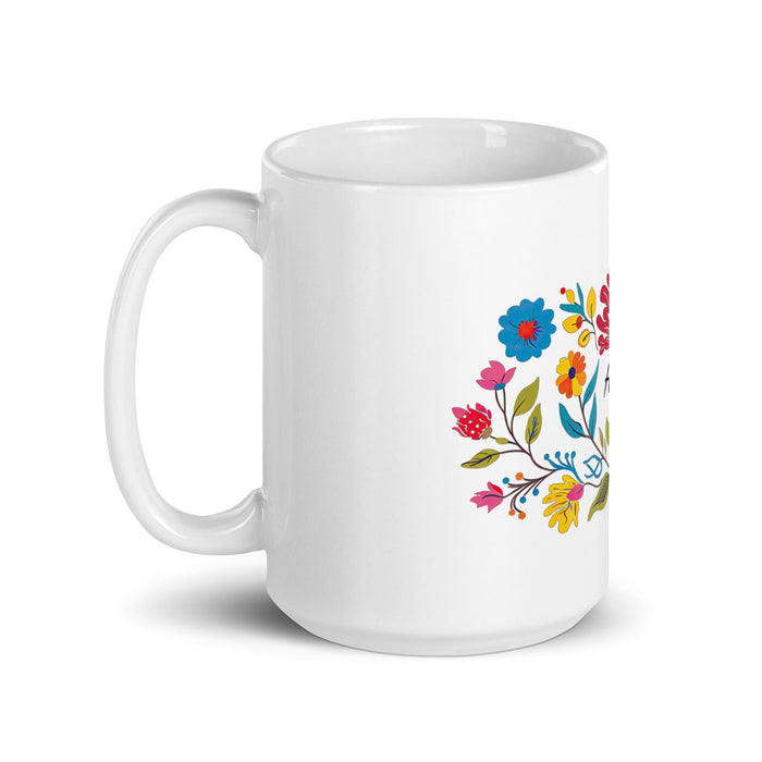 Adán Exclusive Name Art Piece Home Office Work Coffee Mug Mexican Spanish Pride Gift Cup One - Of - A - Kind Calligraphy White Glossy Mug | A20 - Mexicada