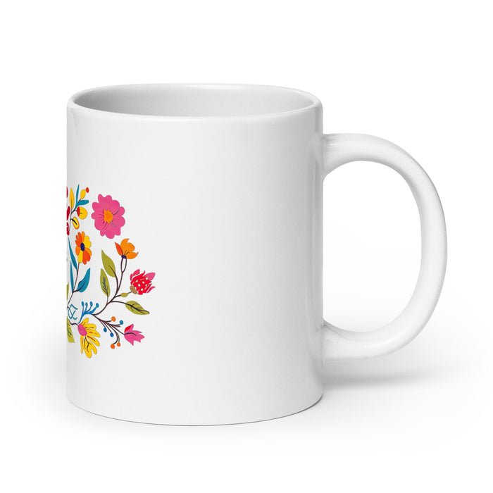 Adán Exclusive Name Art Piece Home Office Work Coffee Mug Mexican Spanish Pride Gift Cup One - Of - A - Kind Calligraphy White Glossy Mug | A20 - Mexicada