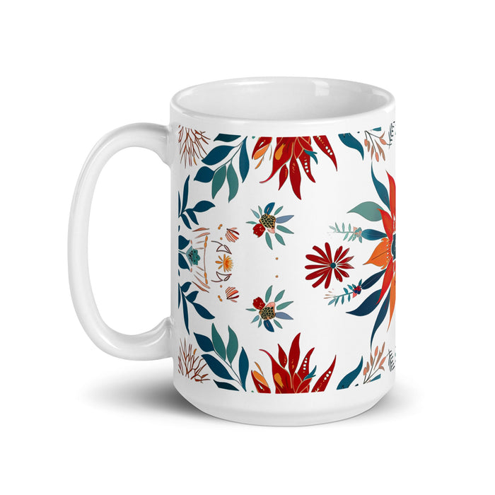 Adán Exclusive Name Art Piece Home Office Work Coffee Mug Mexican Spanish Pride Gift Cup One - Of - A - Kind Calligraphy White Glossy Mug | A3 - Mexicada