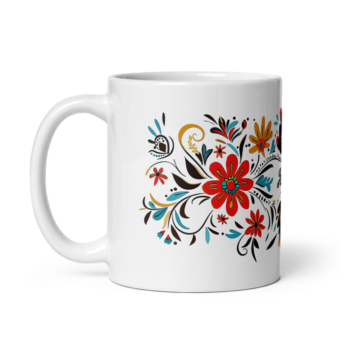 Adán Exclusive Name Art Piece Home Office Work Coffee Mug Mexican Spanish Pride Gift Cup One - Of - A - Kind Calligraphy White Glossy Mug | A4 - Mexicada