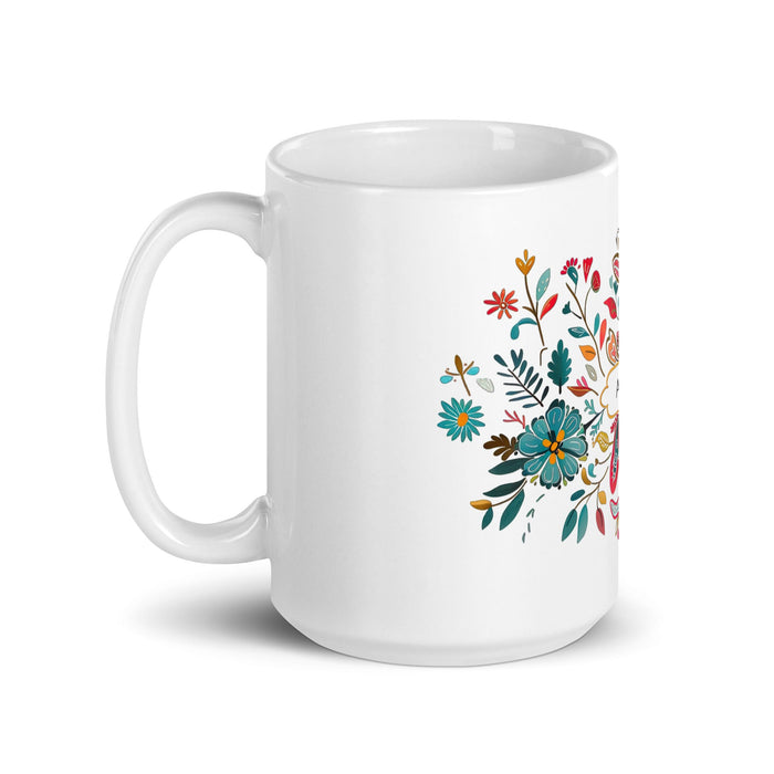 Adán Exclusive Name Art Piece Home Office Work Coffee Mug Mexican Spanish Pride Gift Cup One - Of - A - Kind Calligraphy White Glossy Mug | A7 - Mexicada