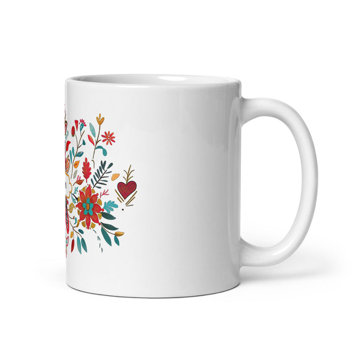 Adán Exclusive Name Art Piece Home Office Work Coffee Mug Mexican Spanish Pride Gift Cup One - Of - A - Kind Calligraphy White Glossy Mug | A7 - Mexicada