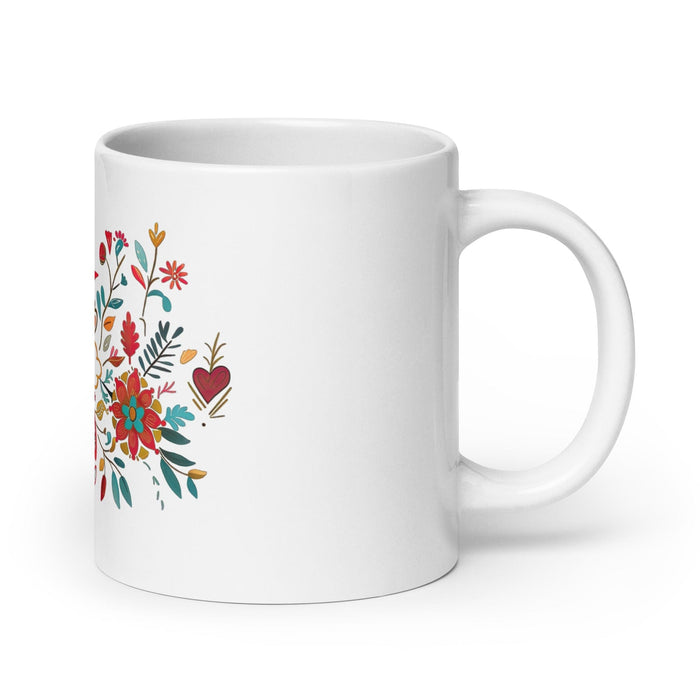 Adán Exclusive Name Art Piece Home Office Work Coffee Mug Mexican Spanish Pride Gift Cup One-Of-A-Kind Calligraphy White Glossy Mug | A7 Mexicada 20 oz