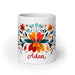 Adán Exclusive Name Art Piece Home Office Work Coffee Mug Mexican Spanish Pride Gift Cup One - Of - A - Kind Calligraphy White Glossy Mug | A8 - Mexicada