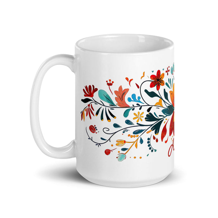 Adán Exclusive Name Art Piece Home Office Work Coffee Mug Mexican Spanish Pride Gift Cup One - Of - A - Kind Calligraphy White Glossy Mug | A8 - Mexicada