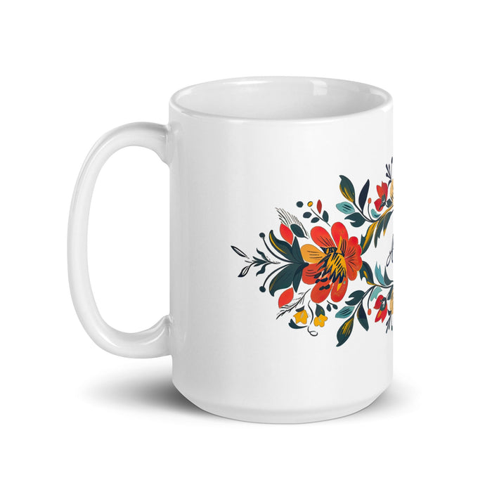 Addison Exclusive Name Art Piece Home Office Work Coffee Mug Mexican Spanish Pride Gift Cup One - Of - A - Kind Calligraphy White Glossy Mug | A1 - Mexicada